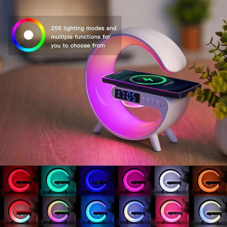 LED Wireless Charger Speaker – 3-in-1 Bluetooth Speaker with Wireless Charging and LED Light