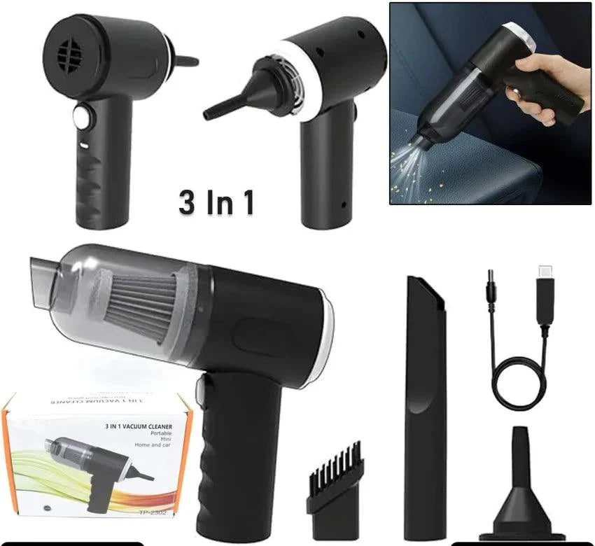 Portable Car Vacuum Cleaner – Cordless Handheld ABS Vacuum with Powerful Suction