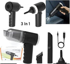 Portable Car Vacuum Cleaner – Cordless Handheld ABS Vacuum with Powerful Suction