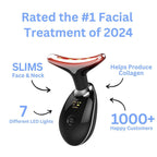 Rechargeable LED Facial & Neck Massager – Skin Rejuvenation & Relaxation Device