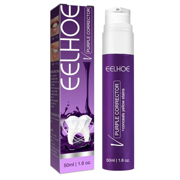 EELHOE Whitening Toothpaste – Purple Corrector Toothpaste for Brighter, Stain-Free Teeth