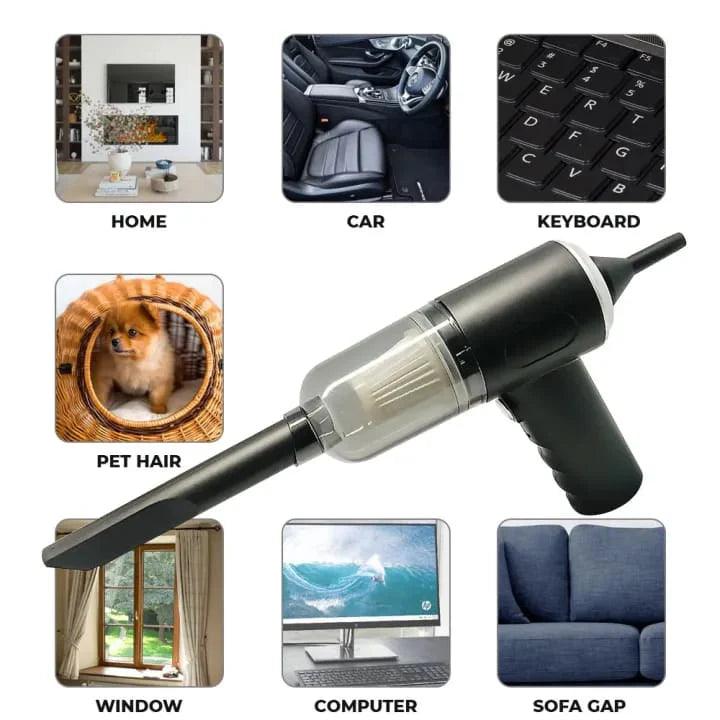 Portable Car Vacuum Cleaner – Cordless Handheld ABS Vacuum with Powerful Suction