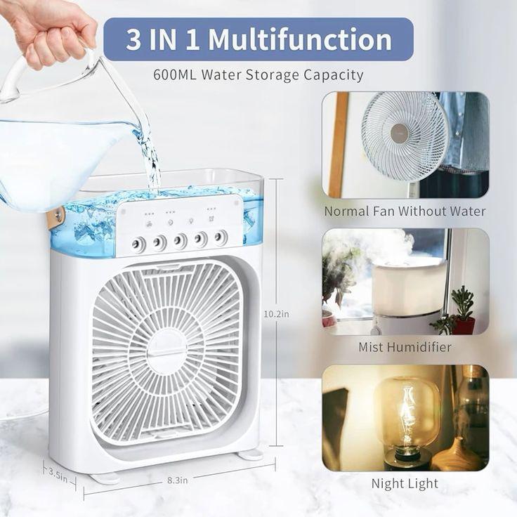 Cooling Fan with Ice Compartment – Portable Personal Air Cooler