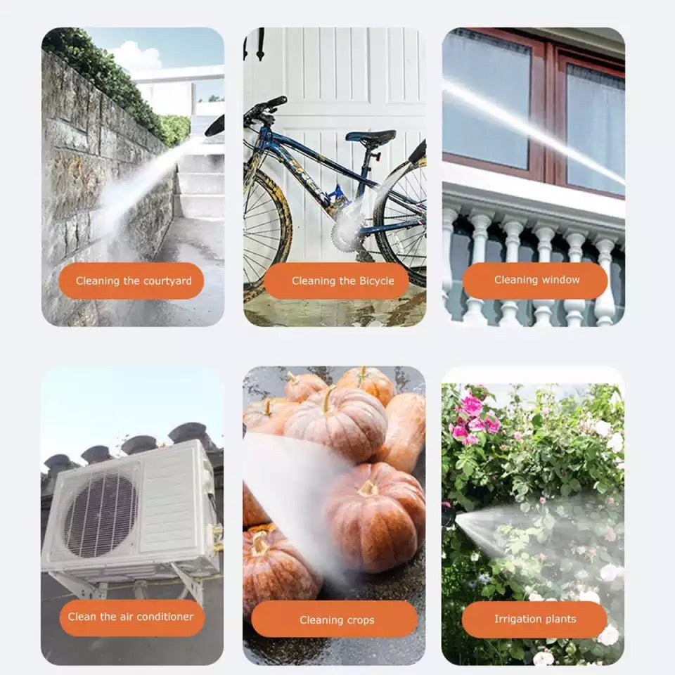 High-Pressure Car WasherHigh-Pressure Car Washer – Powerful Motor with Stainless Steel Filter & Foam Bottle