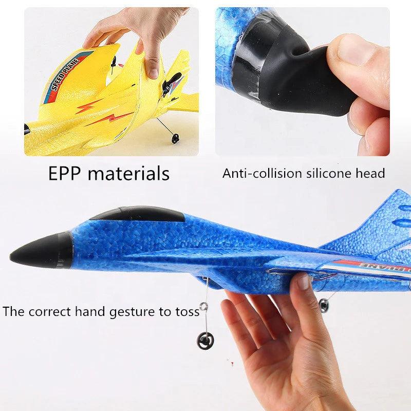 Beginner-Friendly Remote Control Airplane – Lightweight RC Plane with Gyroscope Stabilization