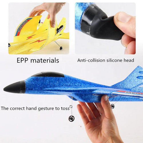 Beginner-Friendly Remote Control Airplane – Lightweight RC Plane with Gyroscope Stabilization