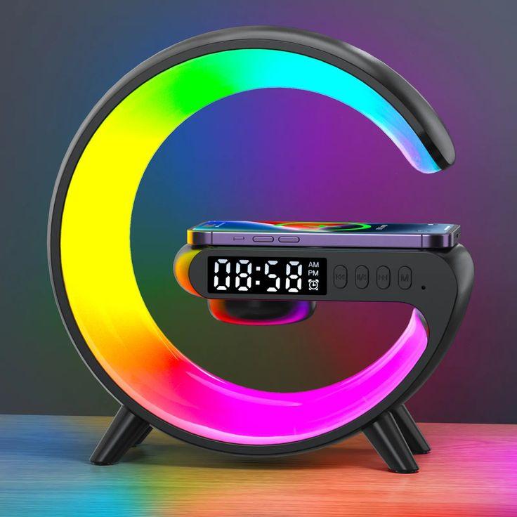 LED Wireless Charger Speaker – 3-in-1 Bluetooth Speaker with Wireless Charging and LED Light