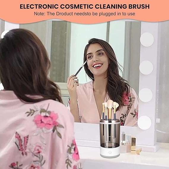 Electric Makeup Brush Cleaner USB Portable – Automatic Quick Cleaning Machine