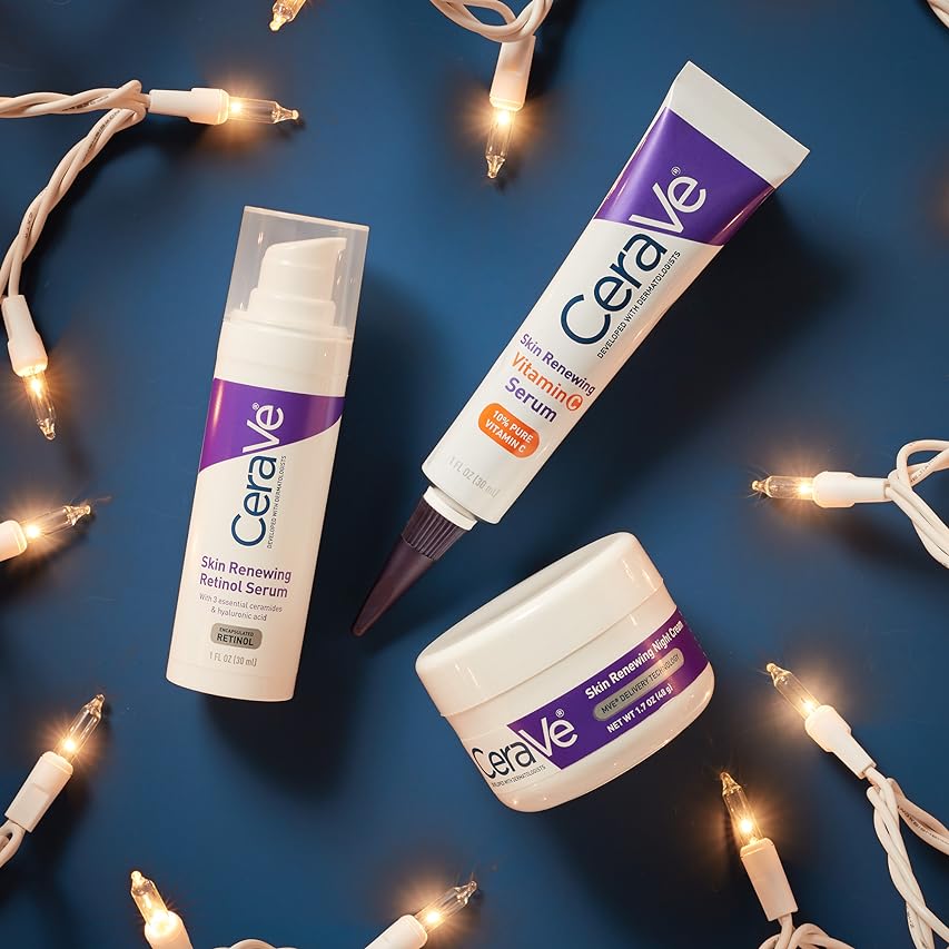 CeraVe Vitamin C Serum with Hyaluronic Acid & Ceramides – Brightening & Hydrating Face Serum